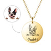 Custom Personalized Pet Portrait Name Necklaces