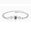 Personalized I love you heart to heart bracelet