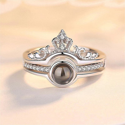 New Crown Two-In-one Double-Iayer Photo Ring