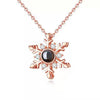 Personalized snowflake photo Necklace