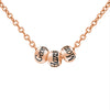 Personalized three color lettered Bead Necklace
