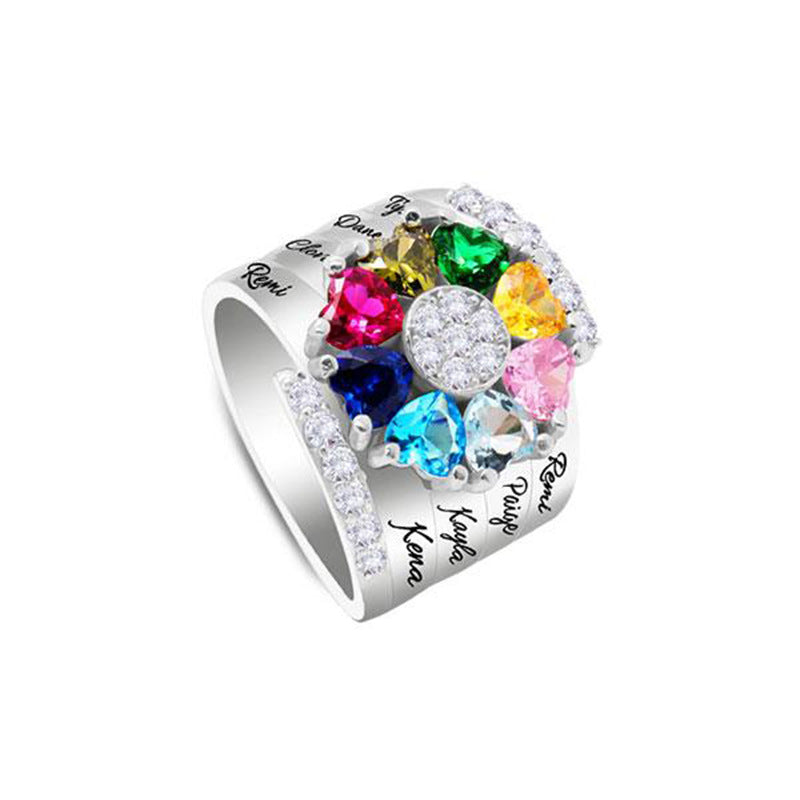 Personalized fashion micro set zircon ring