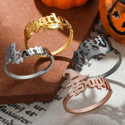 Personalized Halloween Name Ring