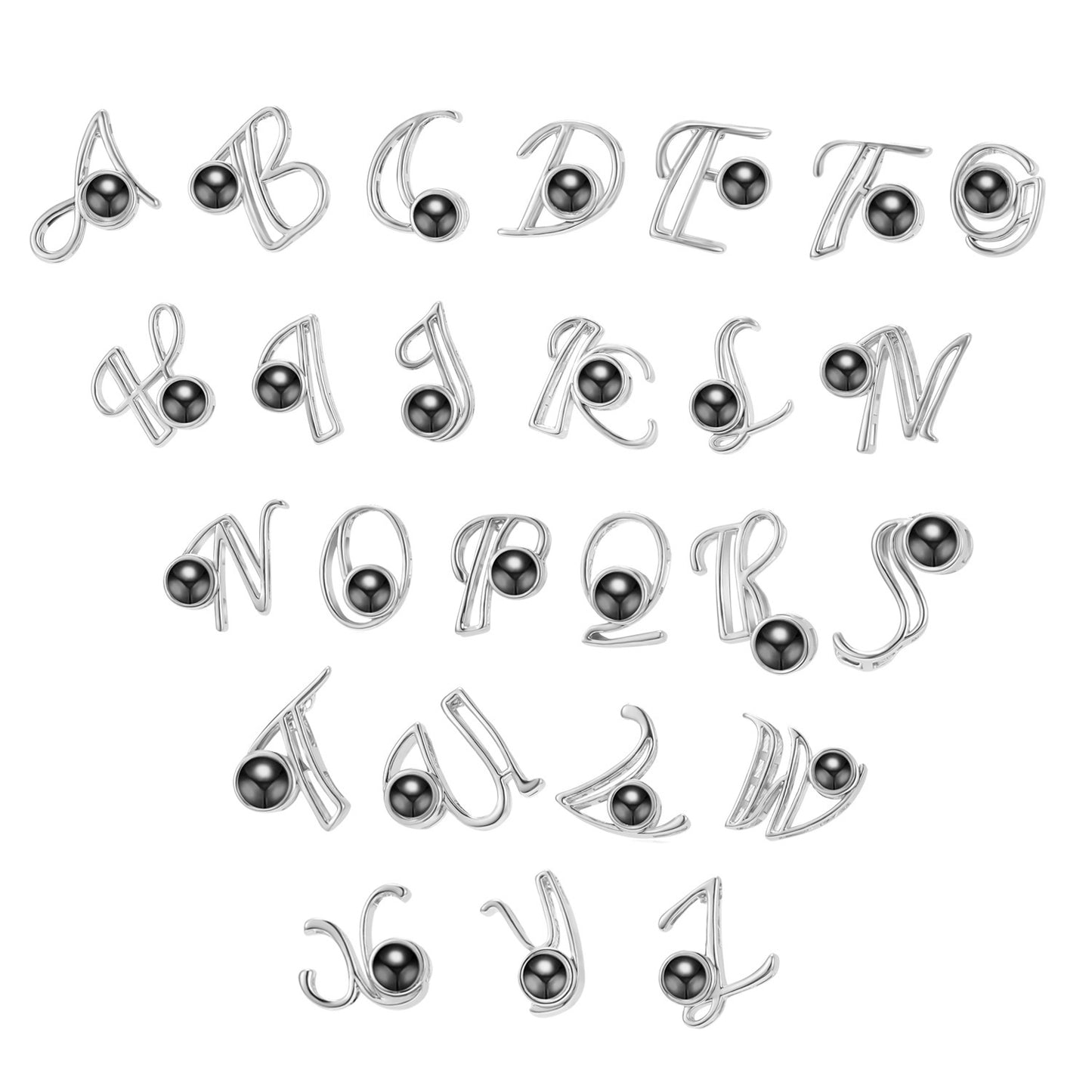 Personalized Alphabet Photo Projection Necklace