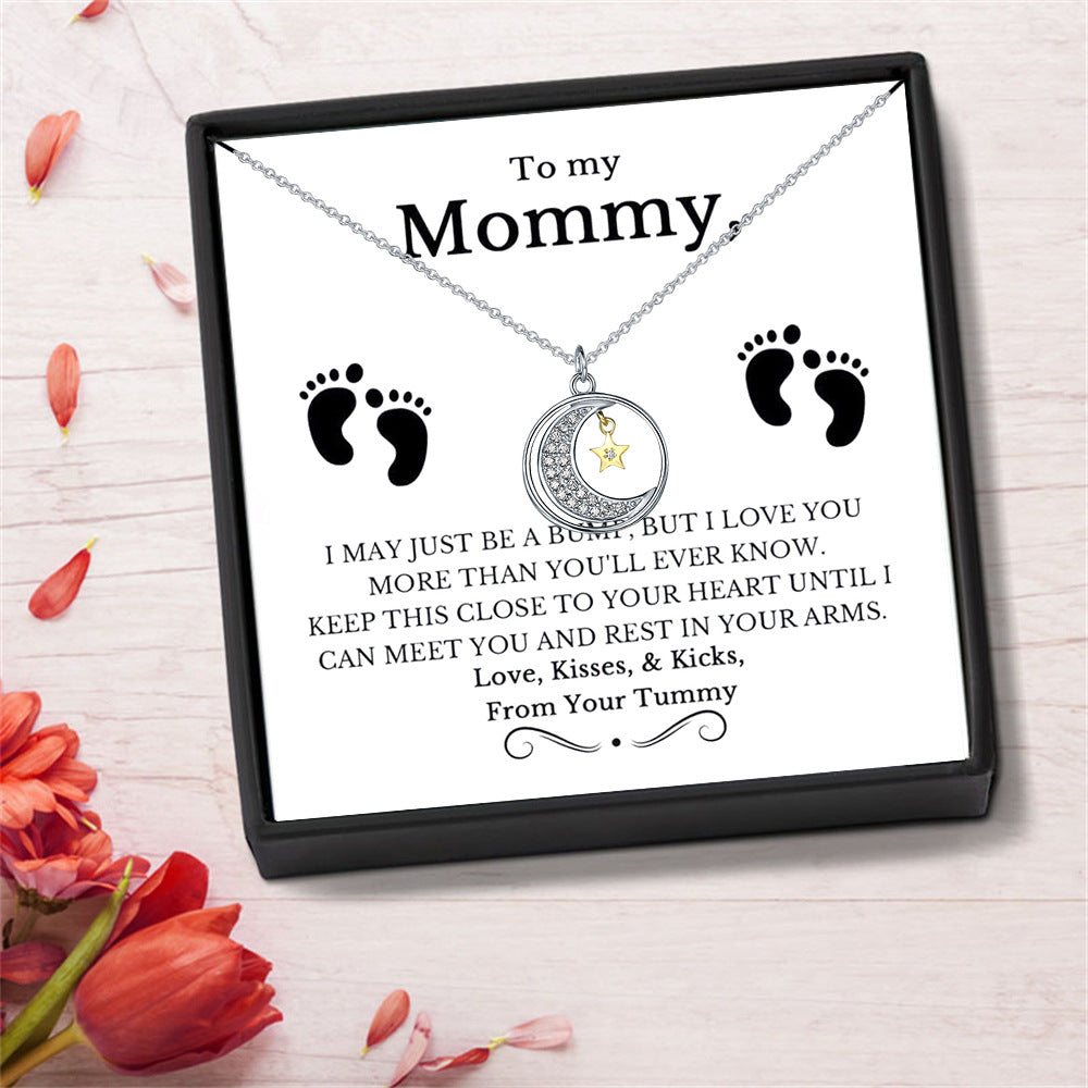 Moon and Stars necklace gift for mother
