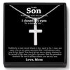Cross necklace gift for son