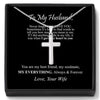 Cross necklace gift for husband