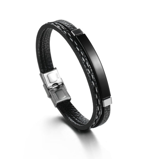 Custom leather bracelet