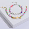 Clay sheet stainless steel plated 18K real gold letter bracelet