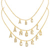 Personalized Zircon Letter Necklace - A Chain style
