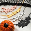Customized Halloween Gothic Name Necklace