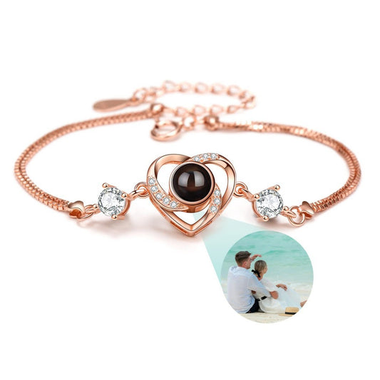 Personalized Heart Photo Projector Bracelet