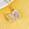 Personalized book photo necklace