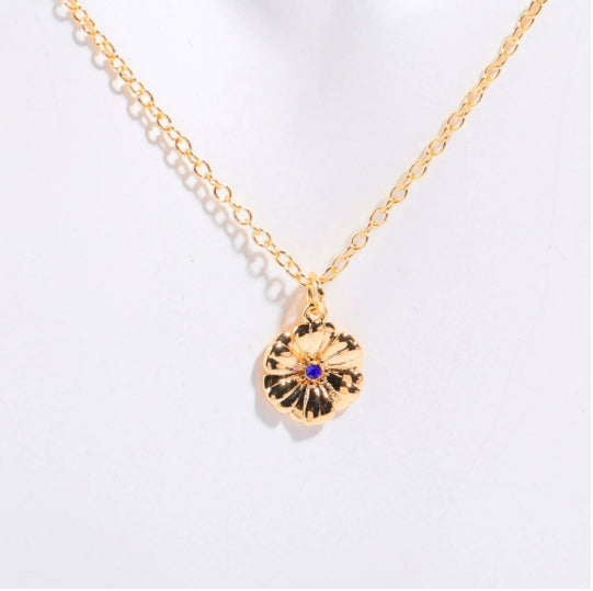 Three Edimensional Birth Flower Necklace