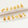 Three Edimensional Birth Flower Earrings