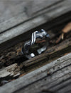 Handmade 999 Silver Ring - Custom Engraved Name Driftwood Ring with Organic Texture & Artisan Aging - Symbol of Long-Distance Love