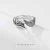 Retro Devil's Wing Ring, Customized Name Engraving Jewelry, Couple Ring, Gift for Lover