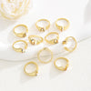 Personalized Colorful Zircon Letter Ring - Adjustable Open Band, 26 Alphabets optional
