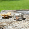 Personalized Heart Stacking Rings - Custom Engraved Copper Rings - Valentine's Day - Trendy Layered Rings