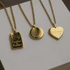 Hand-Engraved Custom Pendant Necklace - Personalized Handwriting or Design - 18K Gold Plated Stainless Steel Chain