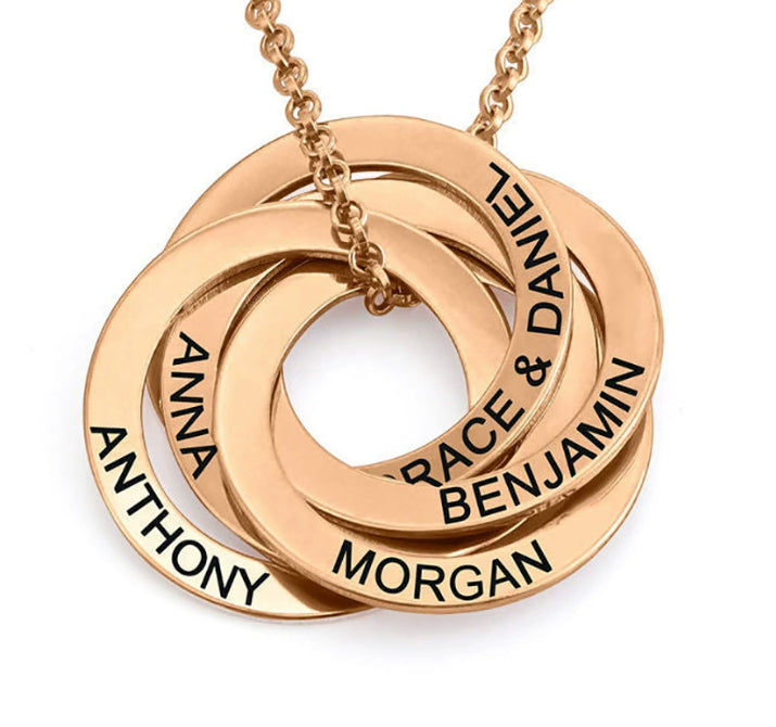 Personalized Name Ring Necklace