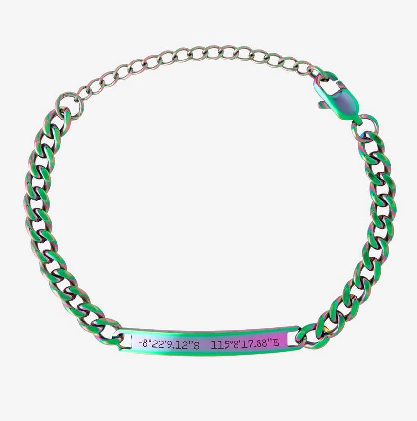 Personalized Stainless Steel Lettering Bracelet