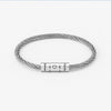 Personalized Stainless Steel Wire Rope Bracelet - Custom Engraved Bead