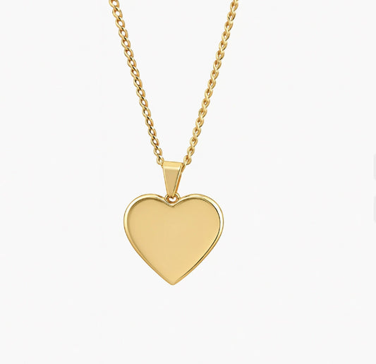 Hand-Engraved Custom Pendant Necklace - Personalized Handwriting or Design - 18K Gold Plated Stainless Steel Chain