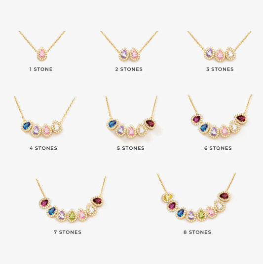 Personalized Family Birthstone Necklace