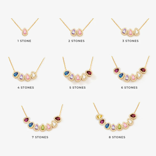Personalized Family Birthstone Necklace