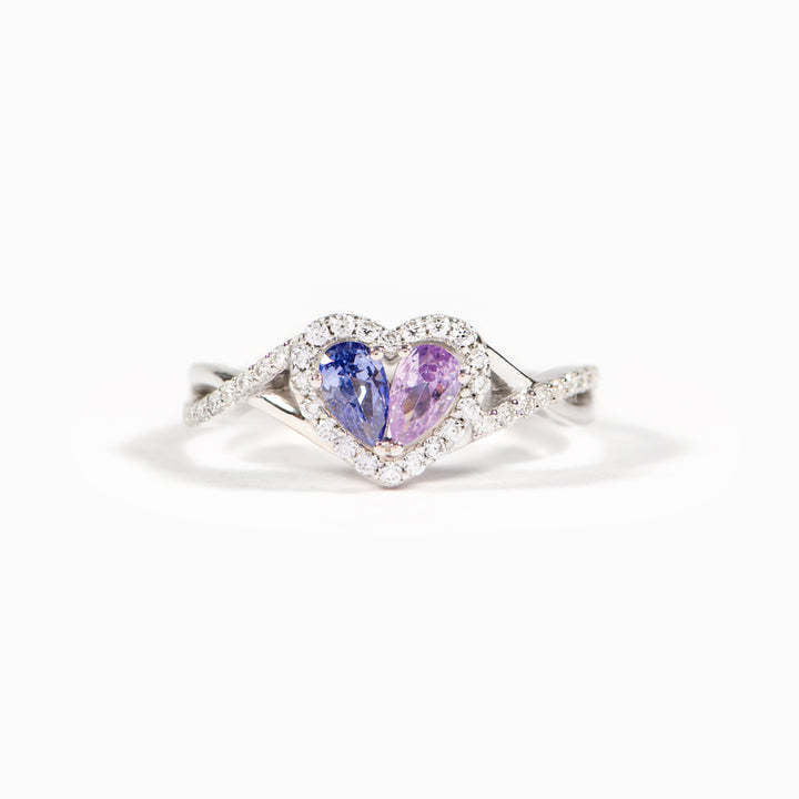 Personalized Crown Birthstone Ring