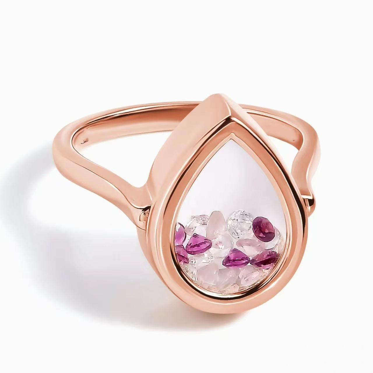 Oval Colored Diamond Adjustable Ring