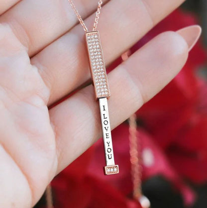 Hidden Message Diamond Necklace