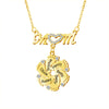Custom Engraved Necklace Family Feet Mother's Day Gifts