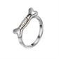 Personalized S925 Silver Bone Shaped Name Ring