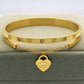 Gold heart bracelet