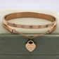 Gold heart bracelet