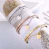 Gold heart bracelet