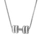 Personalized Dumbbell Engraved Necklace