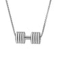 Personalized Dumbbell Engraved Necklace