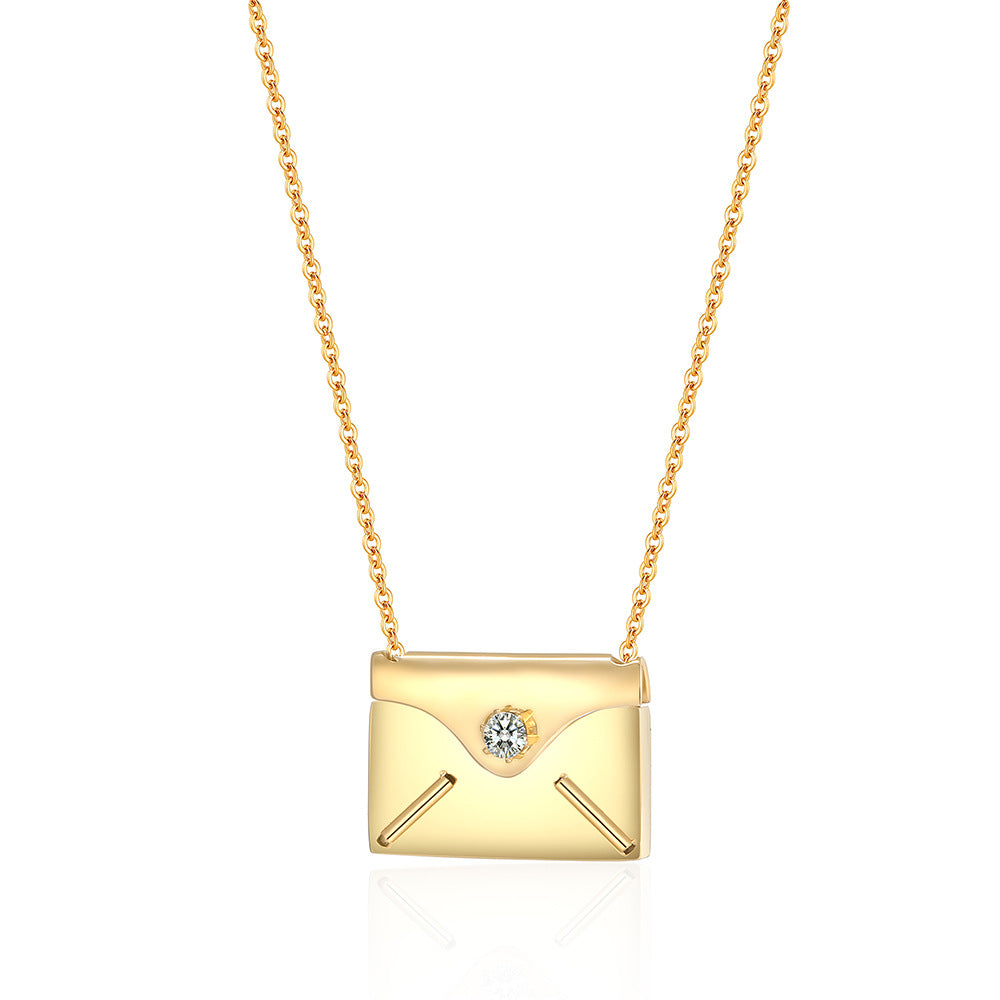 Personalized Envelope love letter necklace