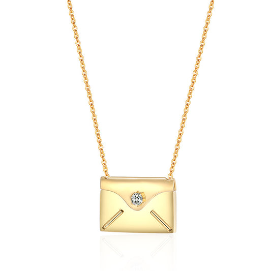 Personalized Envelope love letter necklace