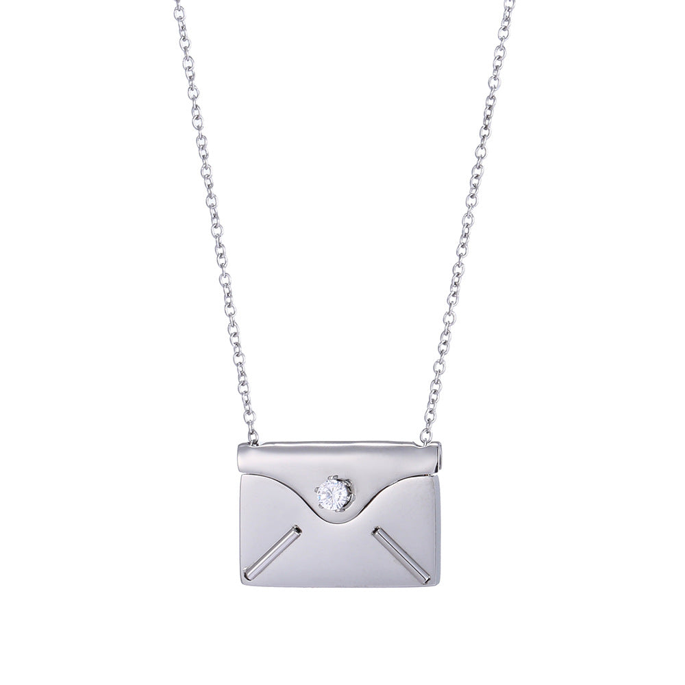 Personalized Envelope love letter necklace