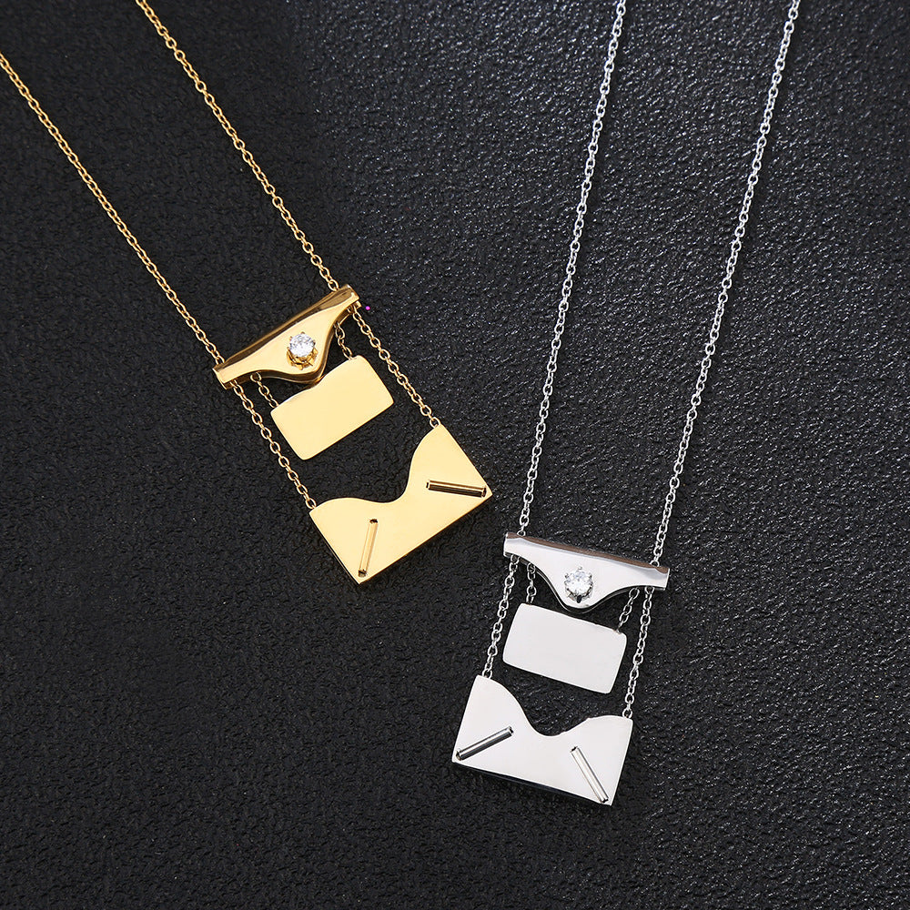 Personalized Envelope love letter necklace