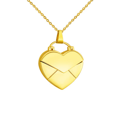 Personalized DIY Peach Heart Photo Box Necklace