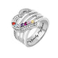 Personalized Birthstone Name Engraving Ring