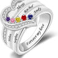 Personalized Birthstone Name Engraving Ring