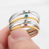 Personalized Birthstone Engraved Ring