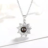 Personalized flower photo Necklace