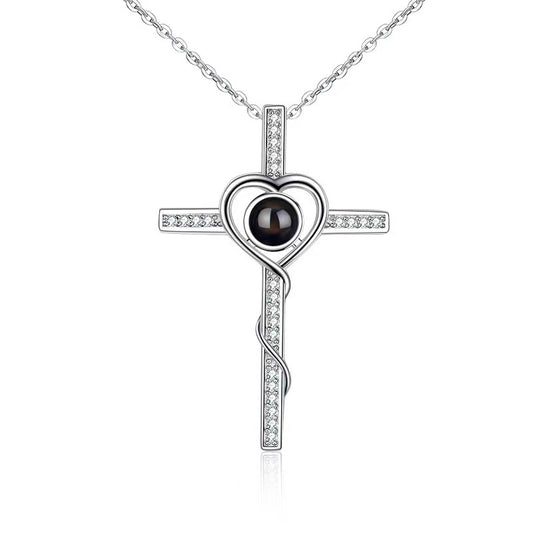 Personalized photo custom Cross Necklace